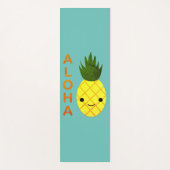Aloha Cute Kawaii Pineapple Yogamat (Voorkant)
