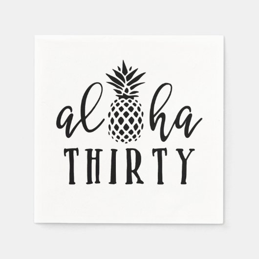 Aloha Dertig 30e verjaardag Servet (Voorkant)