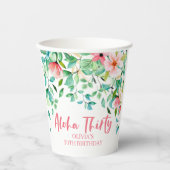 Aloha Derty Tropical Luau Birthday Paper Cups Papieren Bekers (Voorkant)