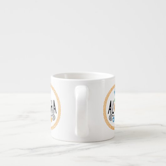 Aloha Design ananas - Spécialité Mug Espresso (Dos)