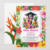 Aloha Diploma! Tropical Graduation Pool Party  Kaart (Voorkant / Achterkant)