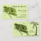 Aloha en vert des cartes de visite créatifs (Devant / Derrière)