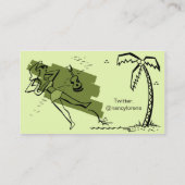 Aloha en vert des cartes de visite créatifs (Dos)