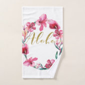 Aloha été Floral Hibiscus Fleur Wreath (Serviette à main)