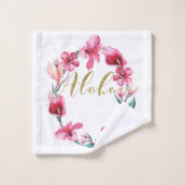 Aloha été Floral Hibiscus Fleur Wreath (Gant de toilette)