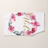 Aloha été Floral Hibiscus Fleur Wreath (Serviette à main)