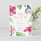 Aloha Été Tropicale Douche nuptiale Invitation (Debout devant)