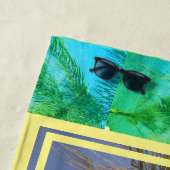 Aloha Été Vert Palm Trees Plage Serviette (En situation)