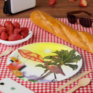 Aloha Feestje  Papieren Bordje