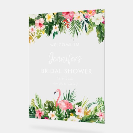 Aloha Fête des mariées de Flamant rose Tropical Bi (Angle)