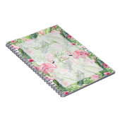 Aloha Flamant rose Tropical Beach Wedding livre d' (Côté Droit)