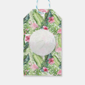 Aloha Flamingo Tropical Beach Wedding Bedankt Cadeaulabel (Achterkant)