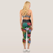 Aloha Fleurs tropicales Capri Leggings (Verso)