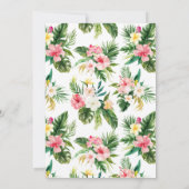 Aloha Floral | Invitation de Baby shower tropical (Dos)