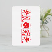 ALOHA FOLIE FEESTDAGENKAART (Staand Voorkant)