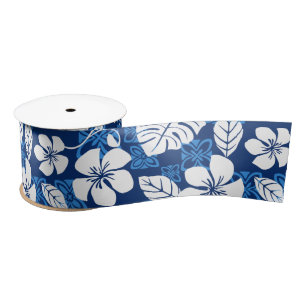 ALOHA FRIDAY (BLUE) SATIN RIBBON LINT