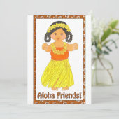 Aloha Friends Hawaiian Luau Invitation (Debout devant)