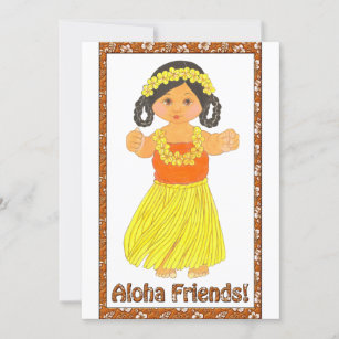 Aloha Friends Hawaiian Luau Invitation