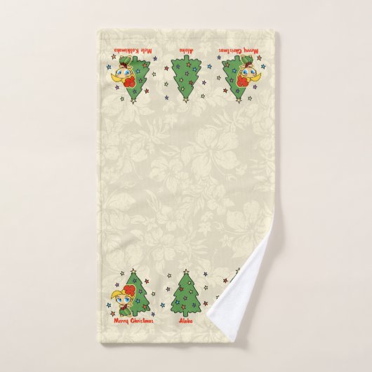 Aloha frontière blonde de fille de danse (Serviette à main)