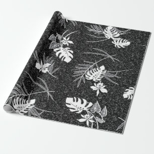  Aloha Gift Wrap   Lau Barkcloth Black Cadeaupapier