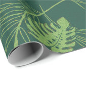 Aloha Gift Wrap | Lau Barkcloth Green Cadeaupapier (Rol Hoek)