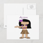 Aloha Girl Briefkaart (Voorkant / Achterkant)