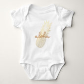 Aloha Gold Pineapple Holiday Romper (Voorkant)