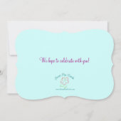 Aloha GRAD Graduation Luau Floral Party Invitation (Dos)