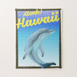 Aloha! Hawaï! Dolfijn reisposter Legpuzzel