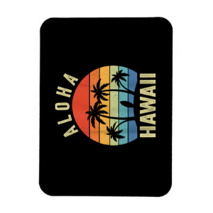 Aloha Hawaï Hawaïaans Eiland Shirt Palm Beach Surf Magneet