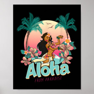 Aloha Hawaï Hawaiaans Paradijs Eiland Strand Vakan Poster