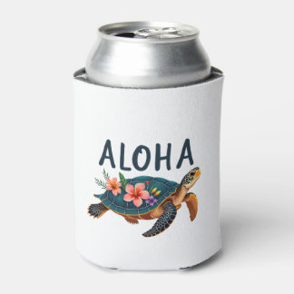 Aloha Hawaï Hawaïaans shirt Schildpad Hibiscus Kin Blikjeskoeler
