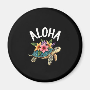 Aloha Hawaï Hawaïaans shirt Schildpad Hibiscus Kin Magneet