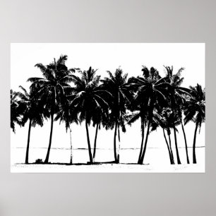 Aloha Hawaï Palmboom Tropen Reizen Poster