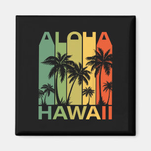 Aloha Hawaï Palmboom Tropisch Hawaïaans Eiland Re Magneet