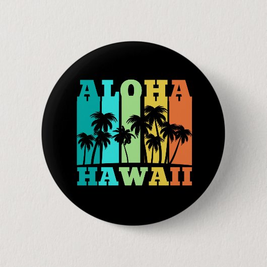 Aloha Hawaï Ronde Button 5,7 Cm (Voorkant)