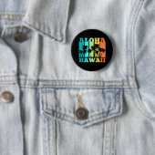Aloha Hawaï Ronde Button 5,7 Cm (In situ)