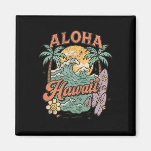 Aloha Hawaï Surfen Ontwerp Tropische Zomer Magneet