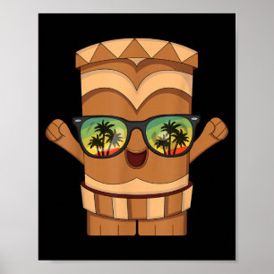 Aloha Hawaï Tiki Hawaïaanse Vakantie Zomer Strand Poster