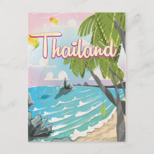 Aloha! Hawaï! vintage reisaffiche cartoon Briefkaart