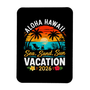 Aloha Hawaï Zee Zand Zon 2026 Magneet