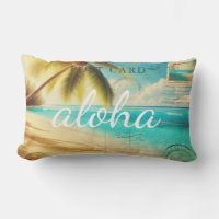 Aloha Hawaïaans Briefkaart Tropische palmboom