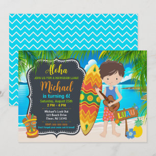 Aloha Hawaïaans Luau Tropisch Verjaardagsfeest Kaart