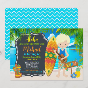 Aloha Hawaiaans Luau Tropisch Verjaardagsfeest Kaart