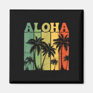 Aloha Hawaïaanse Eiland Palmboom Surfplank Strand Magneet