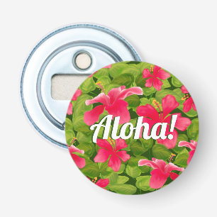 Aloha! Hawaïaanse roze hibiscus Button Flesopener