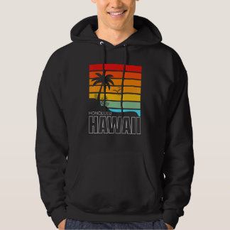 Aloha Hawaïaanse Strand Palm Bomen Zomer Retro Hon Hoodie
