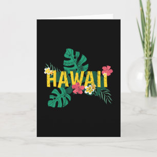 Aloha Hawaïaanse Zomer Vakantie Tropische Bloemen Kaart