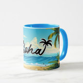 Aloha Hawaii Beach Souvenir Café Mug (Devant droit)