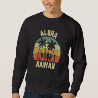 Aloha Hawaii Beach Vakantie Palm Trees Surf Boards Trui